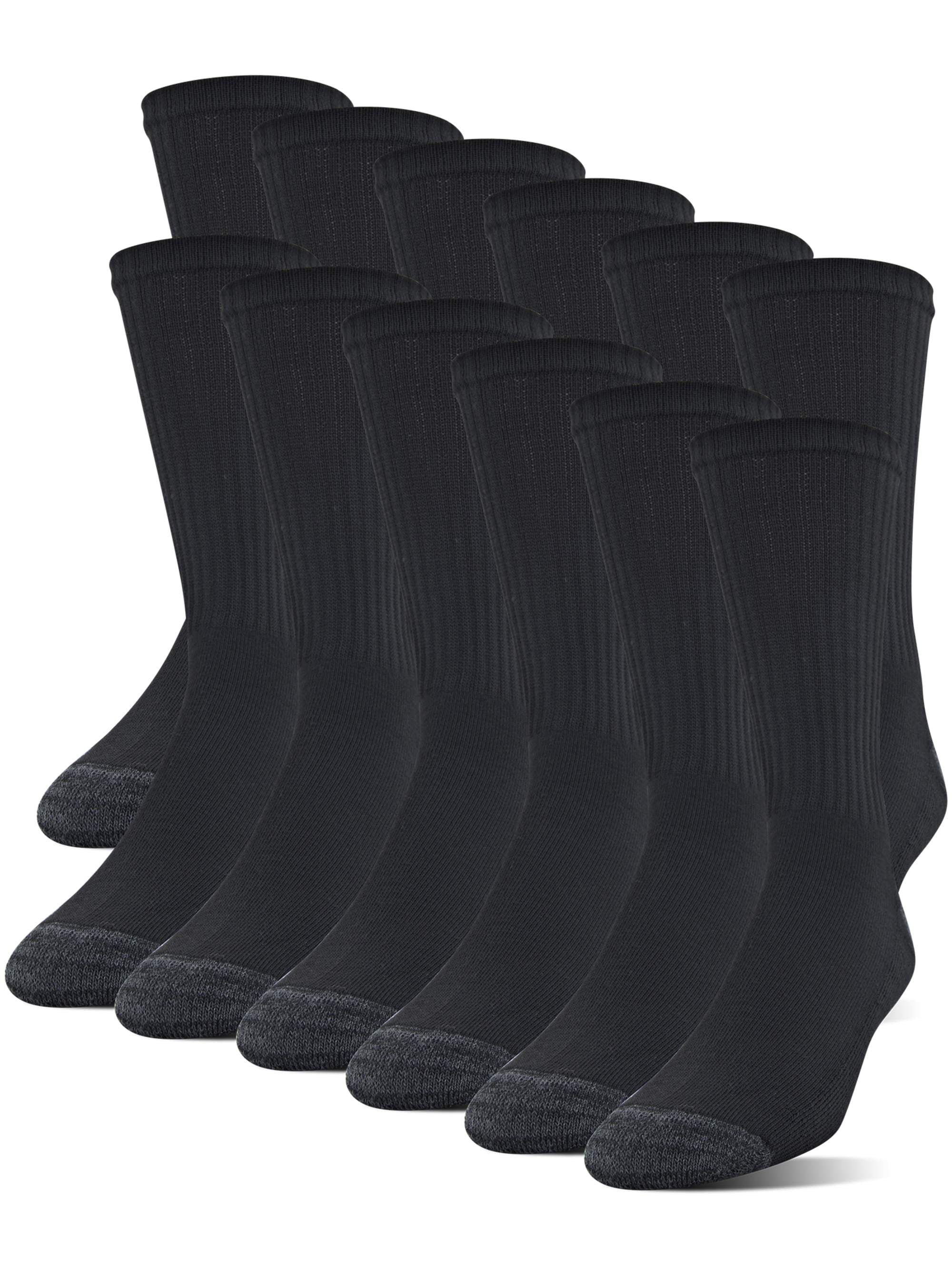 Cotton Crew Sock Pack - 12 Pairs Mens Half Cushion Crew