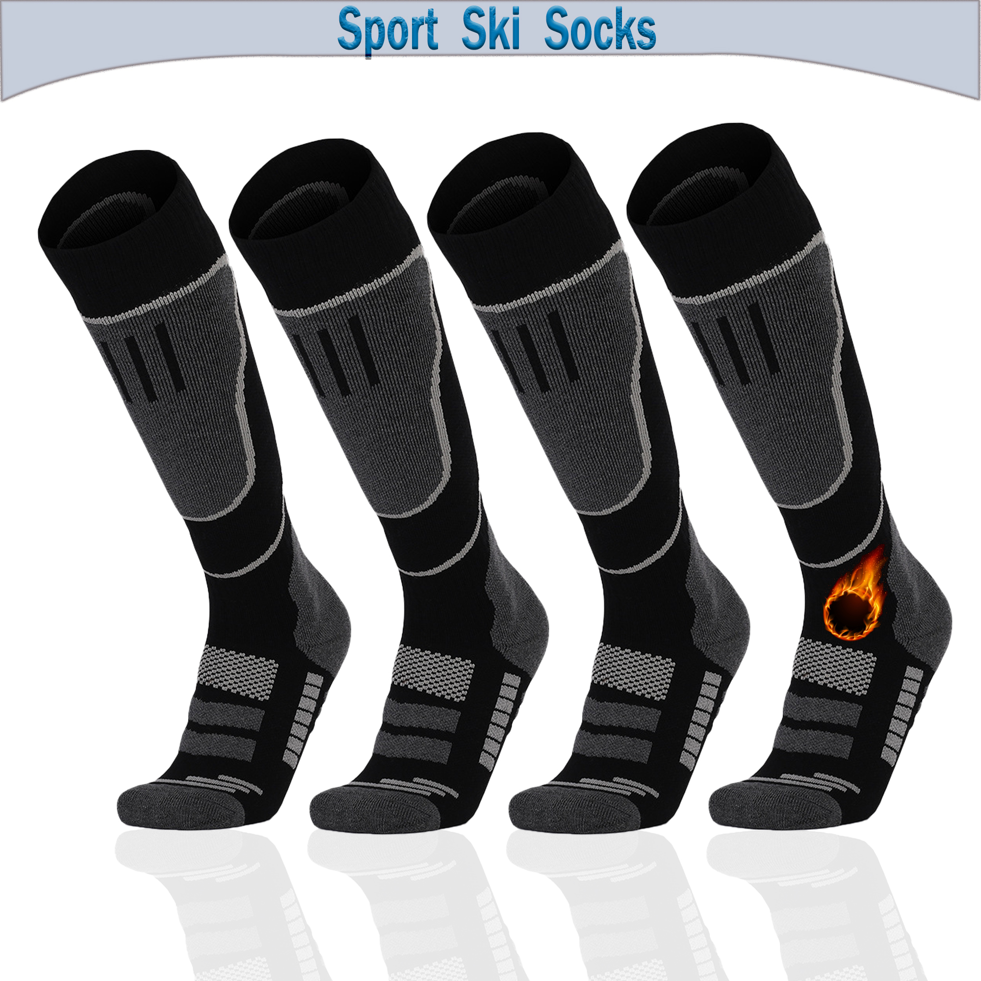 2 Pairs Ski Socks, Cold Weathe - Thermal Sock Winter avis et prix
