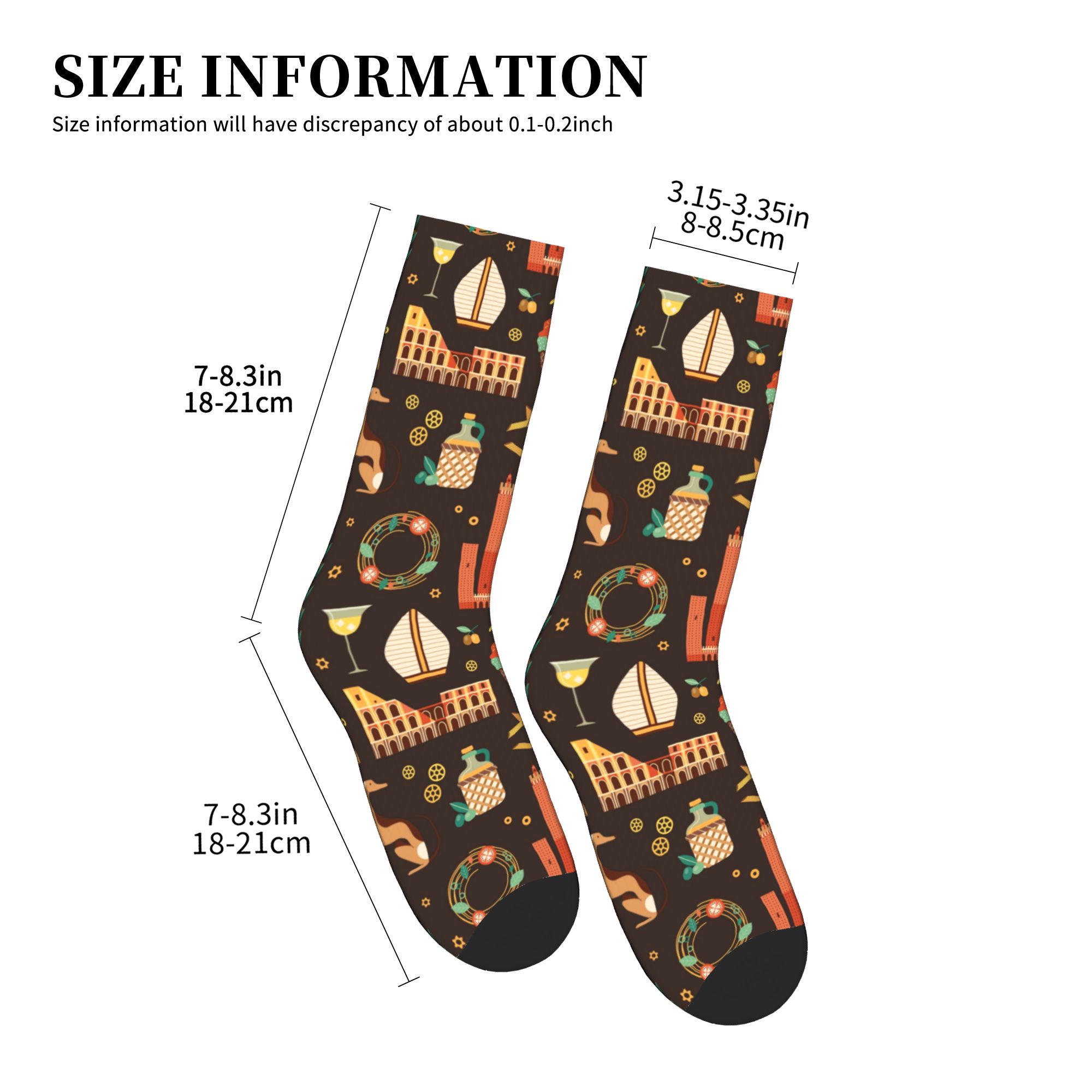 Italy Travel Italian Food Land - Dress Sock Men avis et prix
