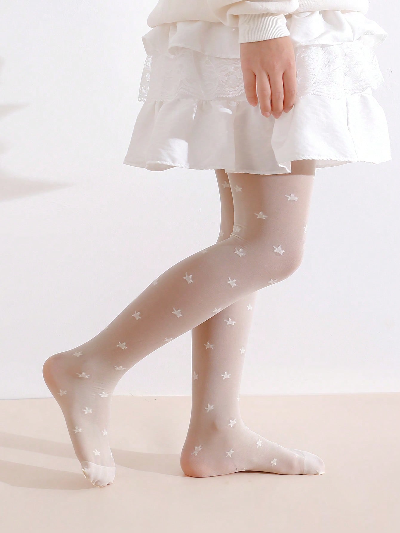 4Pcs Kids Girls Star Print Thi - Tights Pantyhose Sheer avis et prix