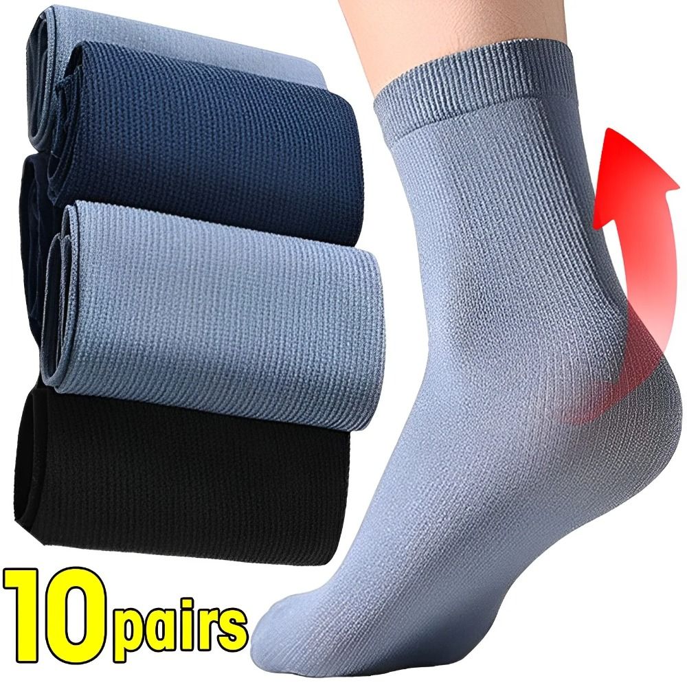 10Pairs Casual Breathable Men  - Silk Sock Bamboo avis et prix