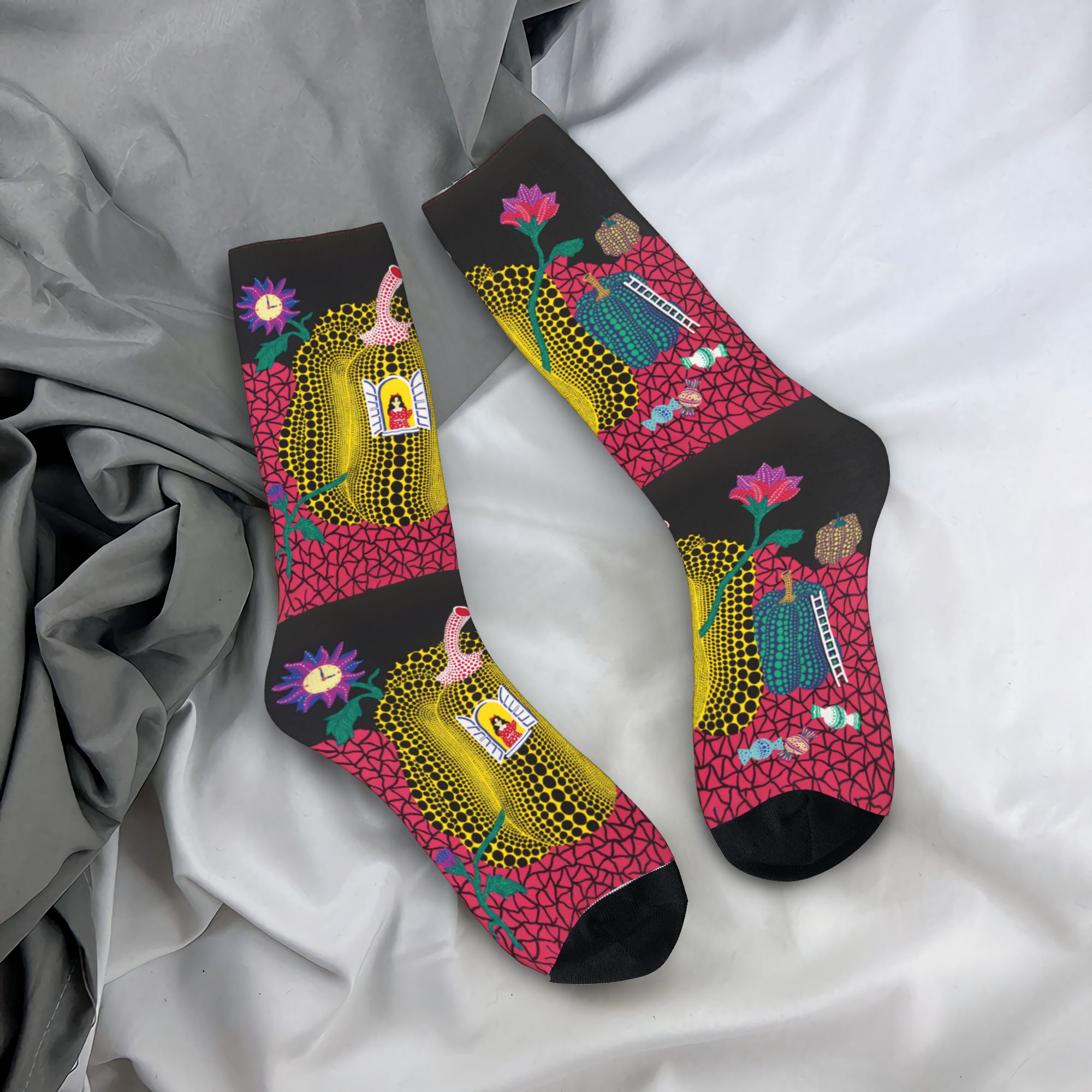 Custom Yayoi Kusama Abstract P - Dress Sock Men avis et prix