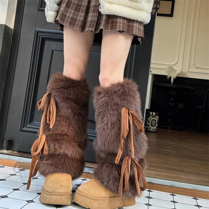 Faux Fur Leg Warmers for Women - Boot Sock Slouchy avis et prix