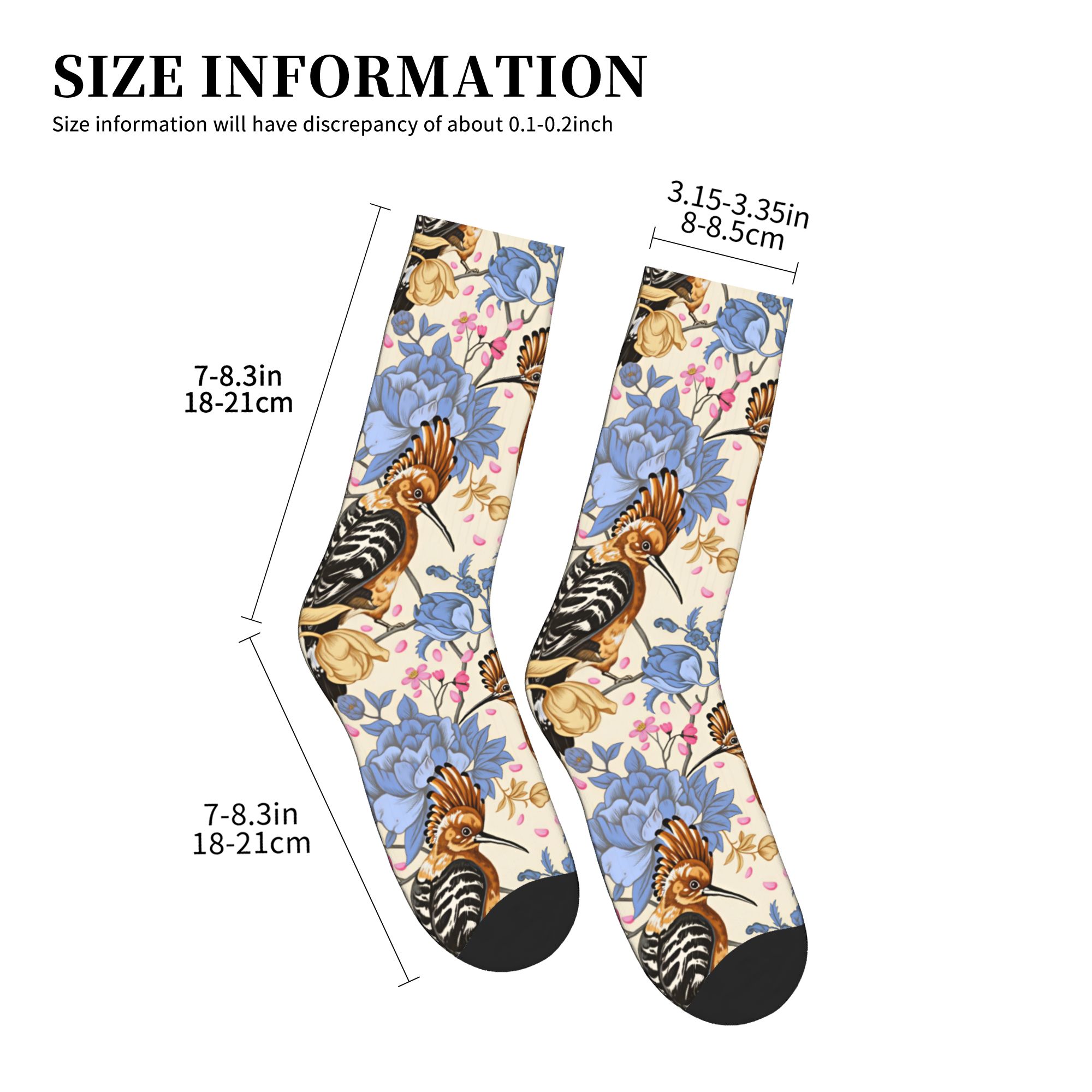 Hoopoe Bird Blue Peony Vintage - Dress Sock Men avis et prix